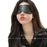Завяжите мне глаза, кожаная маска для глаз, лишение зрения, сексуальная затемняющая повязка на глаза, заклепки, реквизит для настроения, ролевая маска для глаз