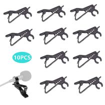 10pcs Protable Lavalier Microphone Clip Lapel Collar Clo