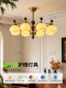 French-Style Antique All-Copper Living Room Chandelier, Wabi-Sabi Style, American Retro Main Light for the Hall, Full-Spectrum Eye-Protecting Lighting for the Bedroom