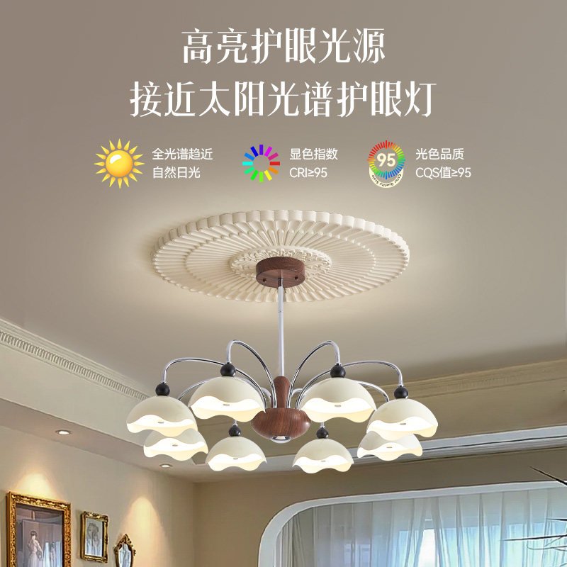 客厅吊灯大厅主灯蛋壳奶油风高级感中古风法式中山灯具2025新款灯,打造梦幻温馨家居氛围!-客厅吊灯-淘宝好物网