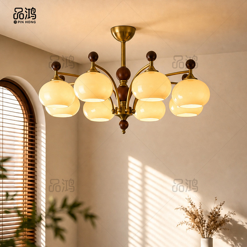 French-Style Antique All-Copper Living Room Chandelier, Wabi-Sabi Style, American Retro Main Light for the Hall, Full-Spectrum Eye-Protecting Lighting for the Bedroom French-Style Antique All-Copper Living Room Chandelier, Wabi-Sabi Style, American Retro Main Light for the Hall, Full-Spectrum Eye-Protecting Lighting for the Bedroom