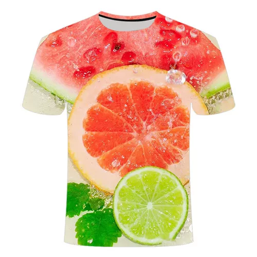 Летняя прохладная футболка подходит для мужчин и женщин, комплект, 3D, короткий рукав