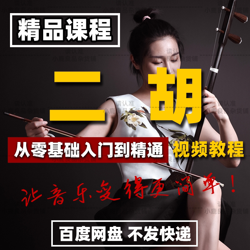 Erhu zero-based self-study introductory tutorial video teaching junior high school children middle-aged and elderly Erhu tutorial Daquan