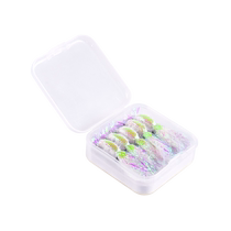 Powerful luminous silver armor ice silk shrimp fly hook fishing set colorful large bionic micro-lua fake bait with raised mouth and green slightly