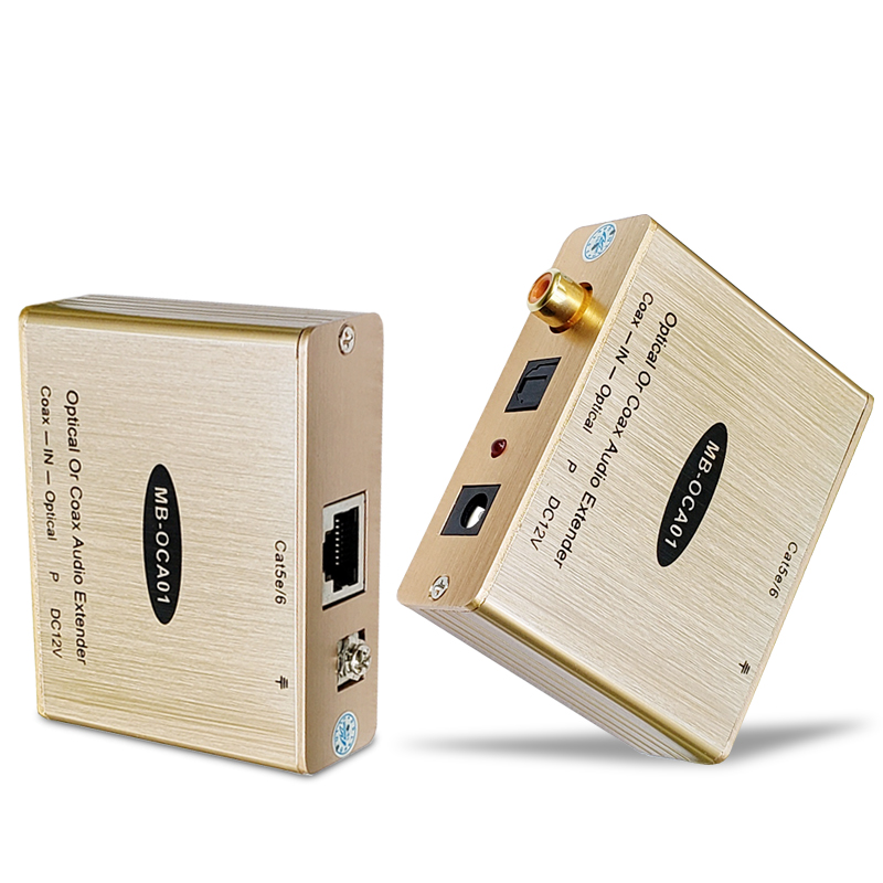 Fiber digital coaxial audio network transmitter 150 m TV audio sound SPDIF switch line 5 1 audio