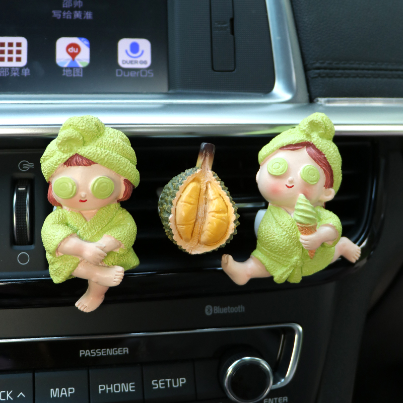 Car air conditioner outlet fragrance clip ornament creative cartoon bath towel girl car solid aromatherapy decoration light fragrance