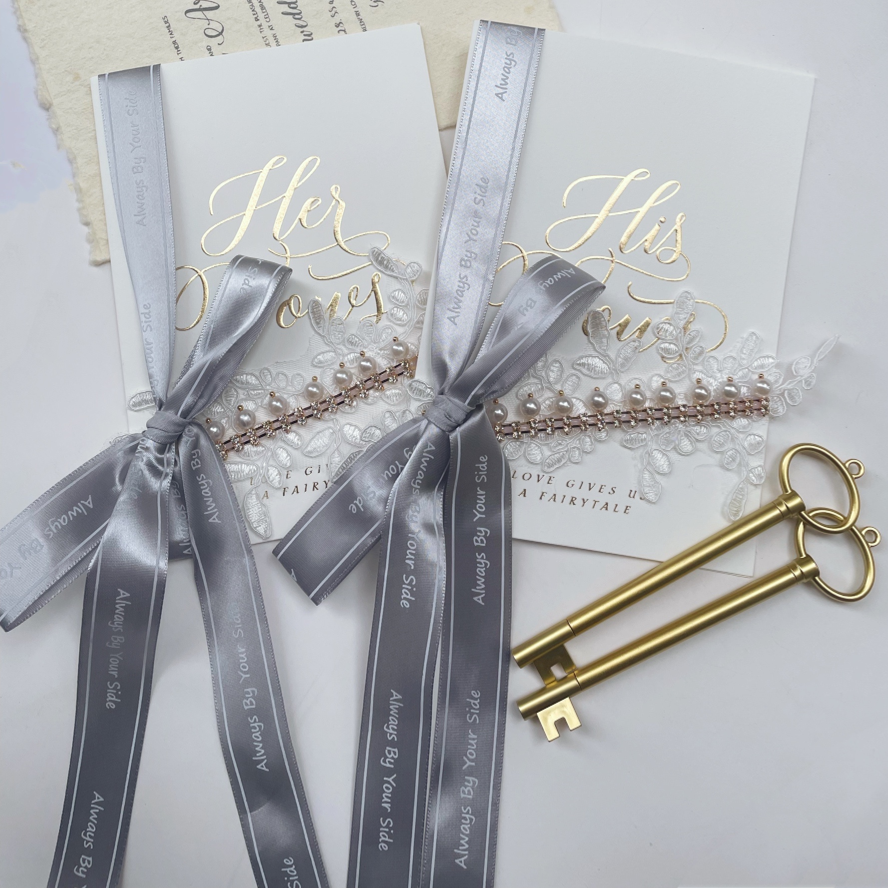 Vow Card Swear Words Card High-end Ins Handmade Lace Groom Bride Wedding Sworn Speech This Bond Burn Gold