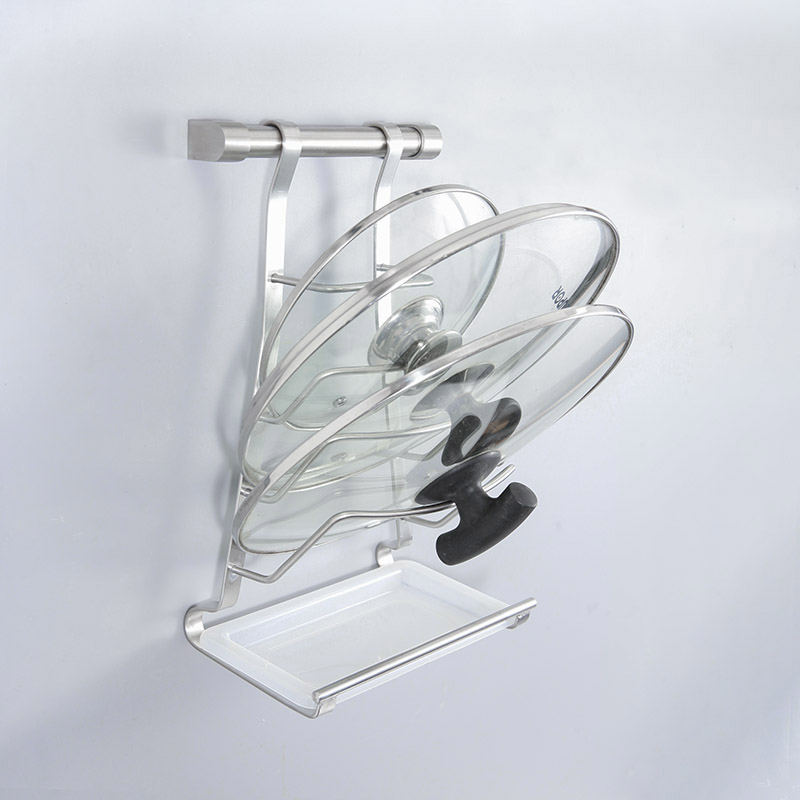 Perforated kitchen lid rack 304 stainless steel home multilayer storage rack wall-mounted hardware pendant-Taobao