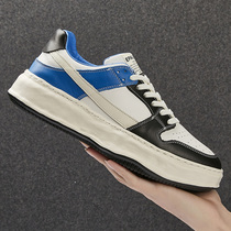 AJ Men Shoes 2022 Summer New Breathable Casual Boomers Korean Version 100 Hitch Plate Shoes Men Genuine Leather Little White Shoes Men