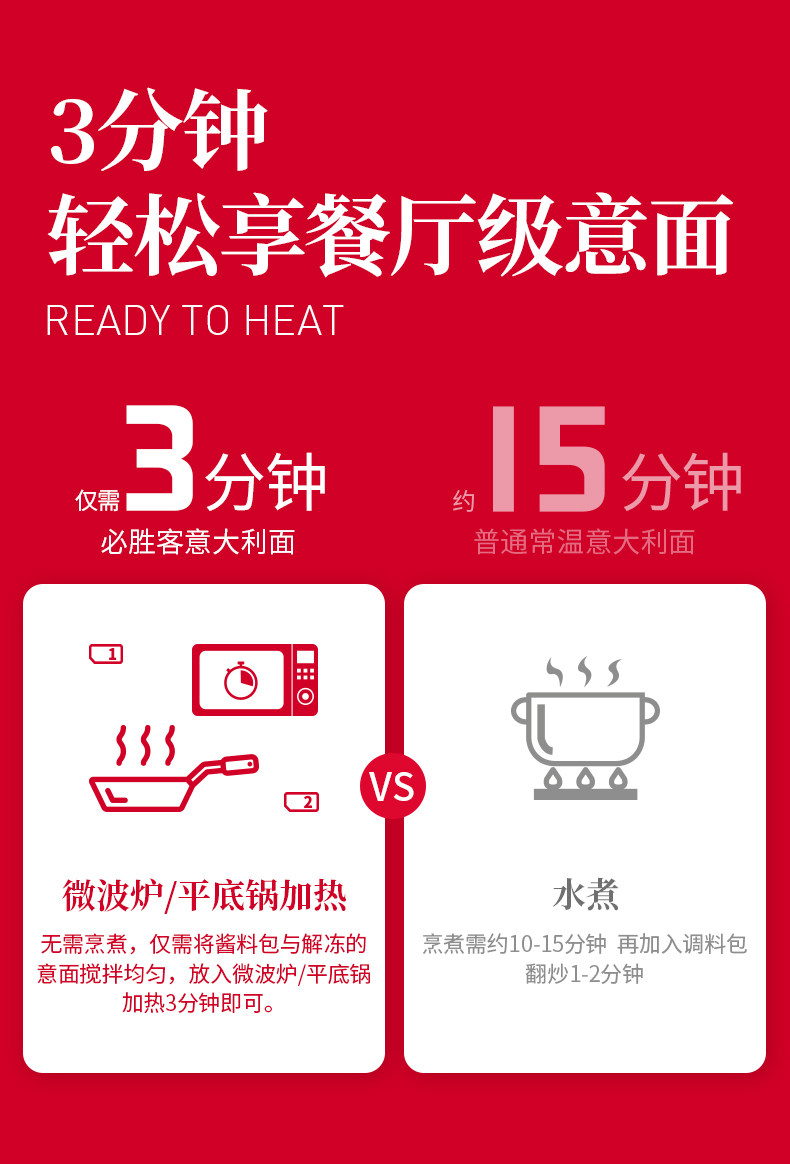 必胜客门店同款  必胜优选 必胜客意面黑椒鸡肉组合意面 5盒 图3