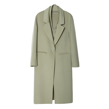 Double-sided wool woolen coat vest suit design thickened jacket mid-length women