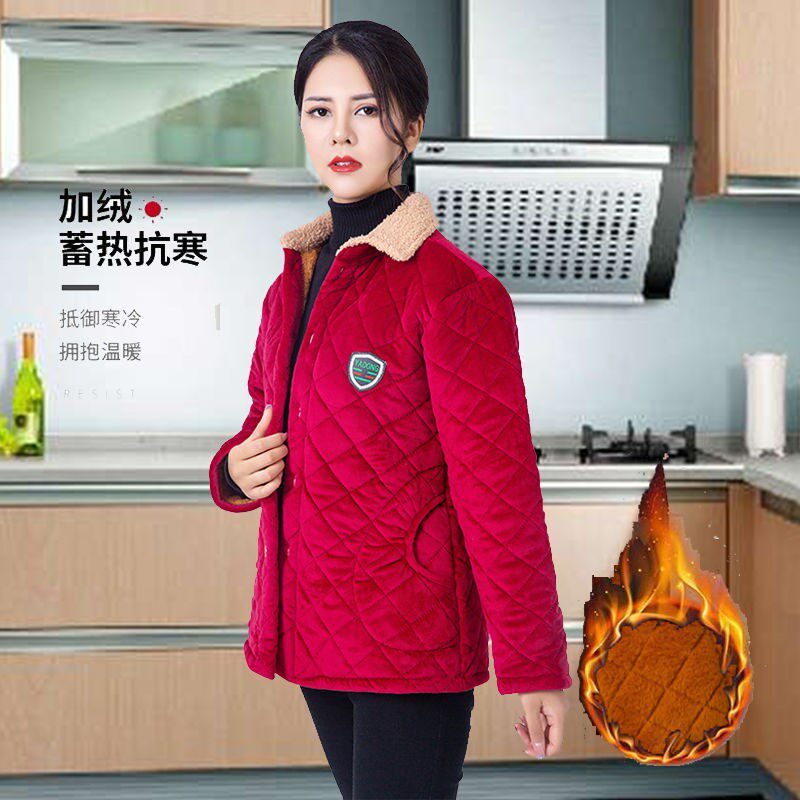 Winter Cotton Suit Woman Plus Suede Thick Fashion Hood Short Kitchen Home With Apron Jacket 2021 New Warm Outer Wear