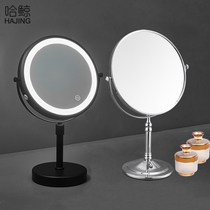 Miroir de maquillage à lumière LED double face ascenseur de bureau portable miroir de vanité de beauté pour chambre à coucher miroir de beauté princesse