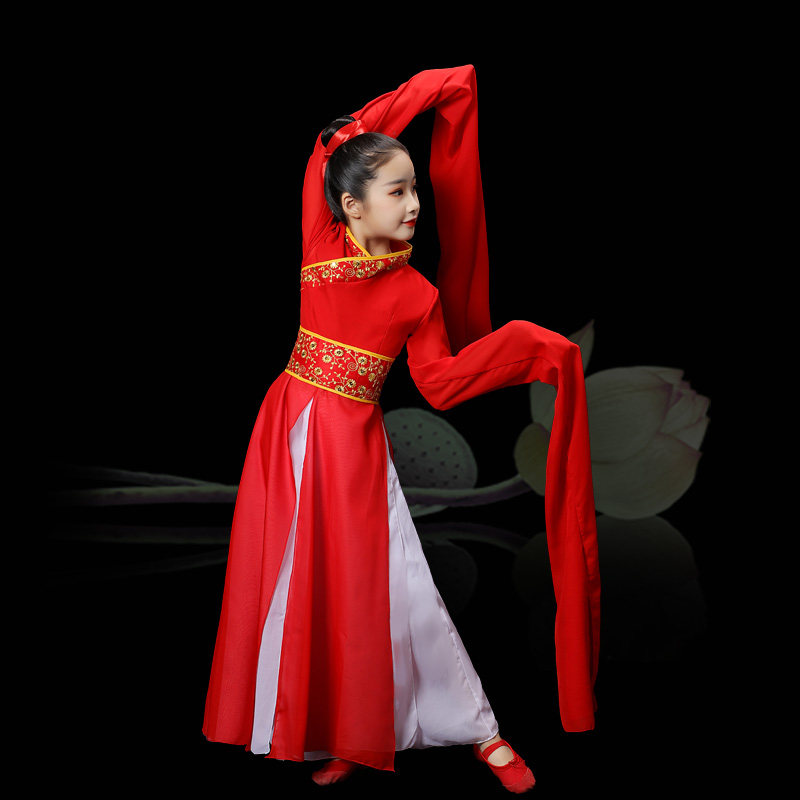 Girls' water sleeve dance costume female Jinghong dance classical elegant Hanfu throwing sleeves ancient costume costume ethnic Chinese style