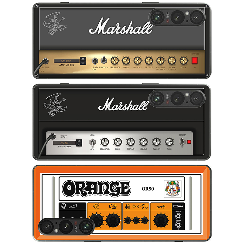 Marshall Phone Case Suitable for Sony Xperia 1V Rock Xperia 5Iii/Pro-I/10Iv/1Vi Orange Speaker Punk Marshall Personalized Silicone Soft Case Protective Cover
