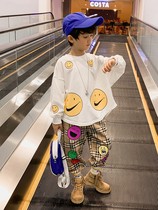 Korean childrens clothing boy autumn suit 2022 spring and autumn new childrens foreign style handsome casual boy clothes trend