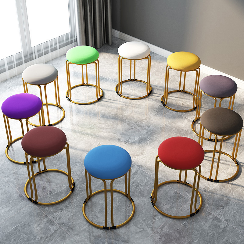 Light Extravagant Stool Home Modern Minimalist Fashion Creative Round Stool Living-room Small Bench Nordic Stackable Table Bench