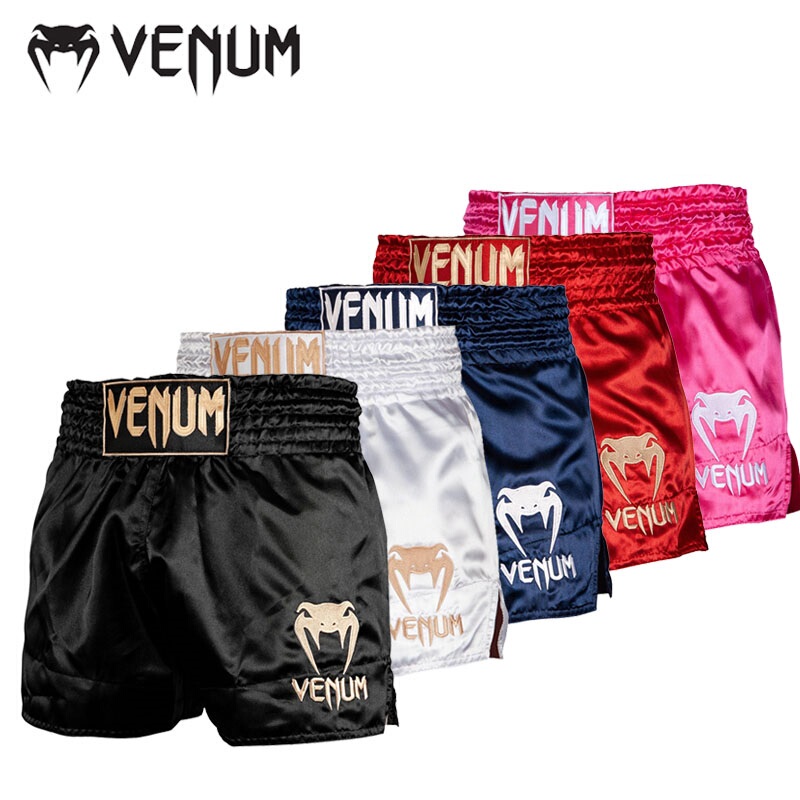Venum Venom Muay Thai Shorts Boxing Sanda Fighting Pants Combat Sports Pants Training Professional Men's and Women's Competition Pants
