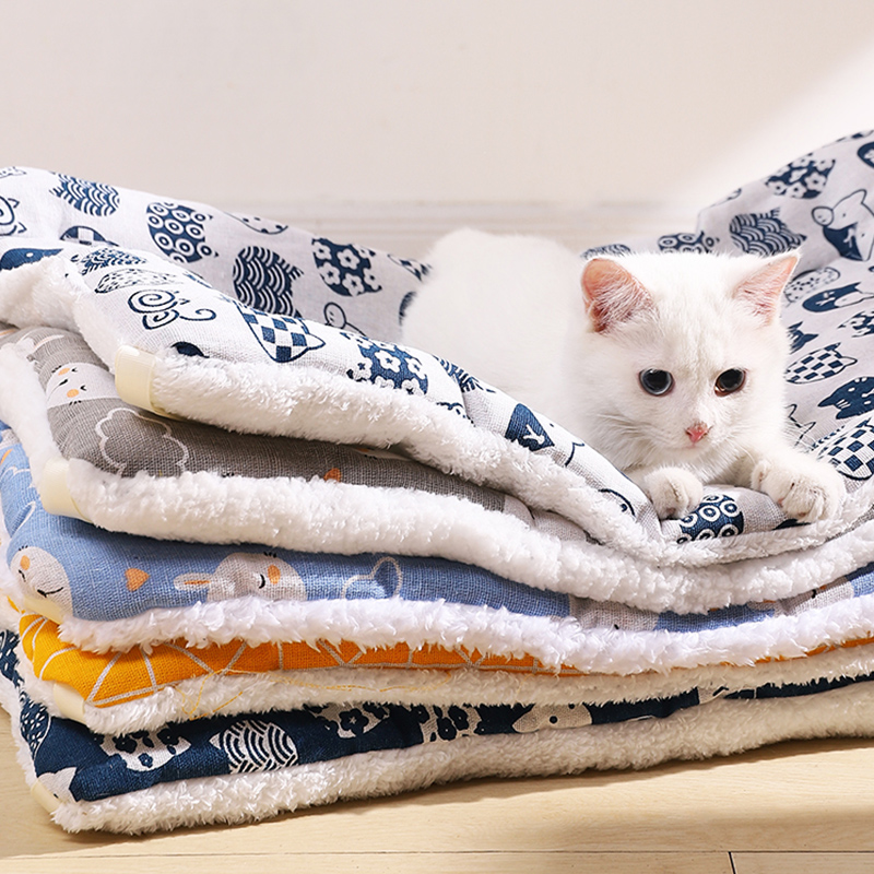 Pet Mat Cat Cotton Cushion Warm Thickening Winter Cat Cage Terrace Mat Cat Mat Sleeping With Dog Mat Sleeping Mat