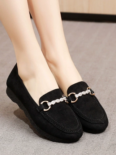 Старая пекинская женская тканевая обувь, новая модная рабочая обувь на плоской подошве с мягкой подошвой, черная долговременная рабочая обувь, не утомляющая ноги.