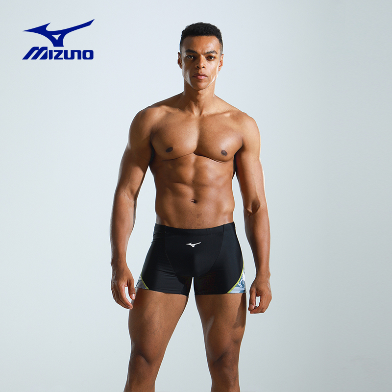 Mizuno swimming trunks boxer professional men's large size elastic quick-drying anti-embarrassing hot spring swimming trunks swimming equipment