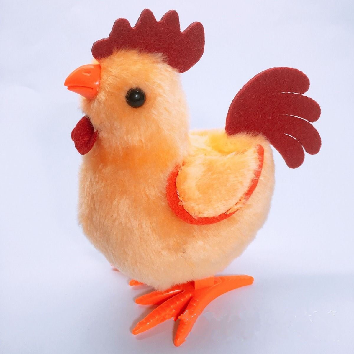 (New Toys) Children's Toy Clockwork Toys Children's Clockwork Emulated Plush Big Chicken Hops Jumps Big Rooster