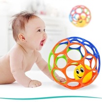 Baby hand grab hole ball toy ball early education enlightenment sensory integration training action grasp puzzle bell hand grab ball buckle