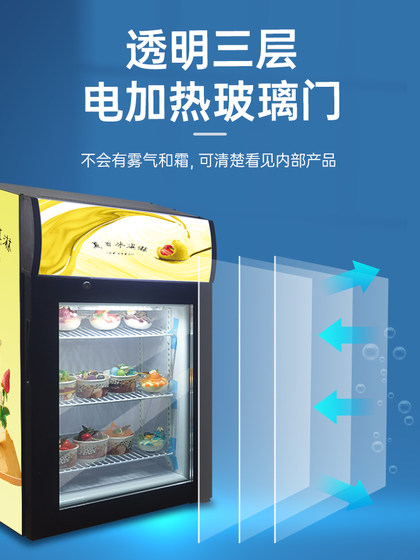 迷你冷冻小型冰柜哈根达斯冰淇淋雪糕立式展示柜冰激凌酸奶冰冰箱