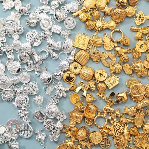 Металлическая серебряная смешанная подвеска, браслет, ожерелье, аксессуар, аксессуары, 50 грамм, золото и серебро, DIY