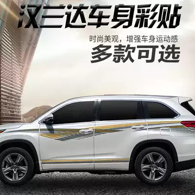 Suitable for 15-20 new Highlander car sticker body pull waist line color strip modified sticker lower skirt decoration sticker