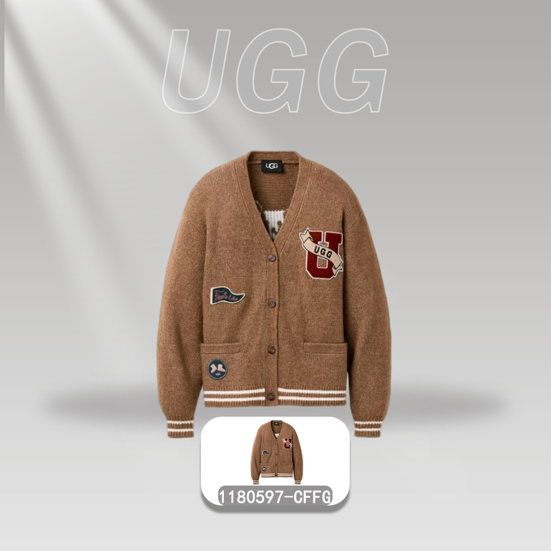 Ugg 2026 Song Yuqi's Same Style Autumn and Winter New Women's Versatile Casual Retro Cardigan Knitwear 1180597 Ugg 2026 Song Yuqi's Same Style Autumn and Winter New Women's Versatile Casual Retro Cardigan Knitwear 1180597