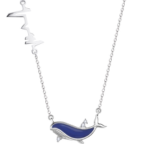 Fanci Fan Qi Silver Jewelry (The Rest of My Life With You Series) 52 Hertz Whale Necklace Female Birthday Gift for Girlfriend