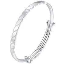 Fanci Fan Qi Silver Jewelry Wave Pure Silver Bracelet Design Push-pull Light Luxury Bracelet Niche Girl Gift