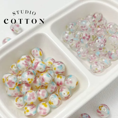 Хлопок [Suzuki Sakura] Японская ручная ручная глазурь цветы и ветер с бисером для бисера, сделанный из бисера, материал для ожерелья ручной работы