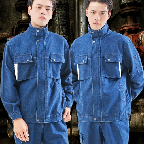 Демисезонная униформа медсестры, хлопковый износостойкий джинсовый комбинезон, увеличенная толщина, защита от ожогов