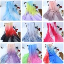 30D gradient chiffon fabric transitional color chiffon fabric ancient costume Hanfu silk scarf stage fabric