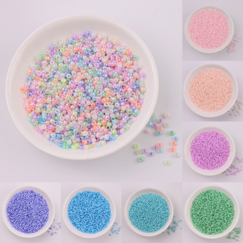 3MM cream beads glass rice beads ancient wind step shaking hairpin jewelry accessories diy loose beads hand sewing beading material