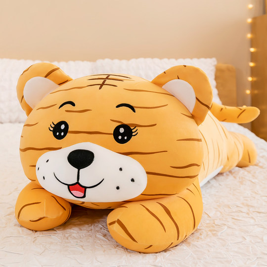 Cute Tiger Plush Pillow for Girls to Sleep With, Extra Large Soft Doll for Bed, Boyfriend Doll