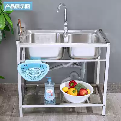 Washing dish cabinet washing basin combination whole cabinet sink kitchen special stainless steel washing basin stove sink integrated