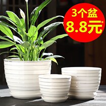 Flower pot ceramic special price clearance large size extra-large belt tray minimalist green loo plastic chandelier small multi-meat flower pot