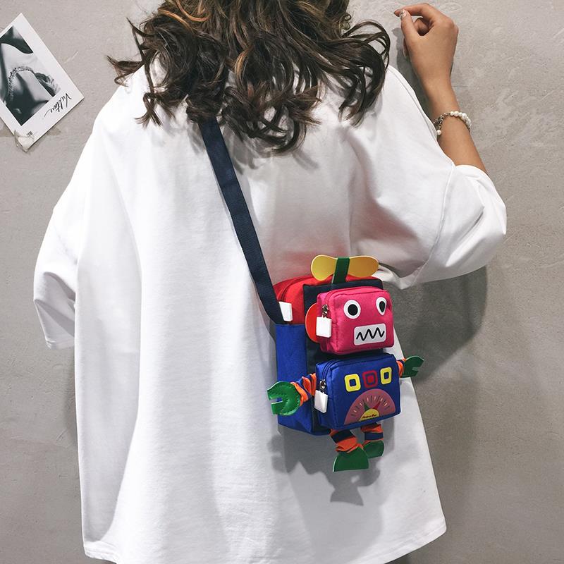 Canvas Small Bag New Model 2021 New Product Personalized Cartoon Funny Cute Shoulder Crossbody Trendy Bag for Men, Women, and Children Canvas Small Bag New Model 2021 New Product Personalized Cartoon Funny Cute Shoulder Crossbody Trendy Bag for Men, Women, and Children
