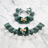 Зеленый наряд маленькой принцессы, слюнявчик, шарф, украшение для ногтей, аксессуар