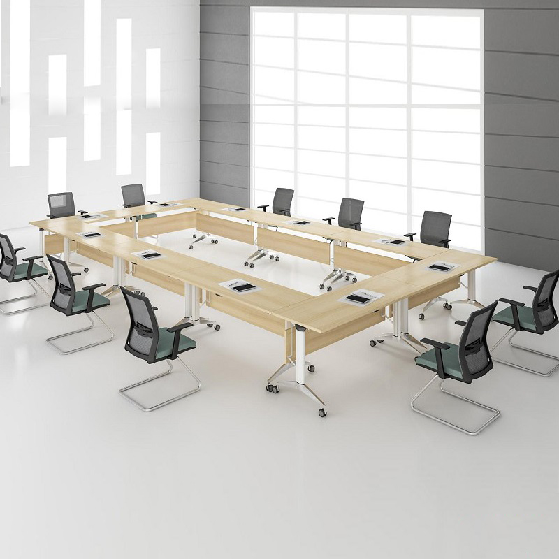 Folding training table mobile long table combination copy training multi-functional conference bar table and chair tutoring class desk