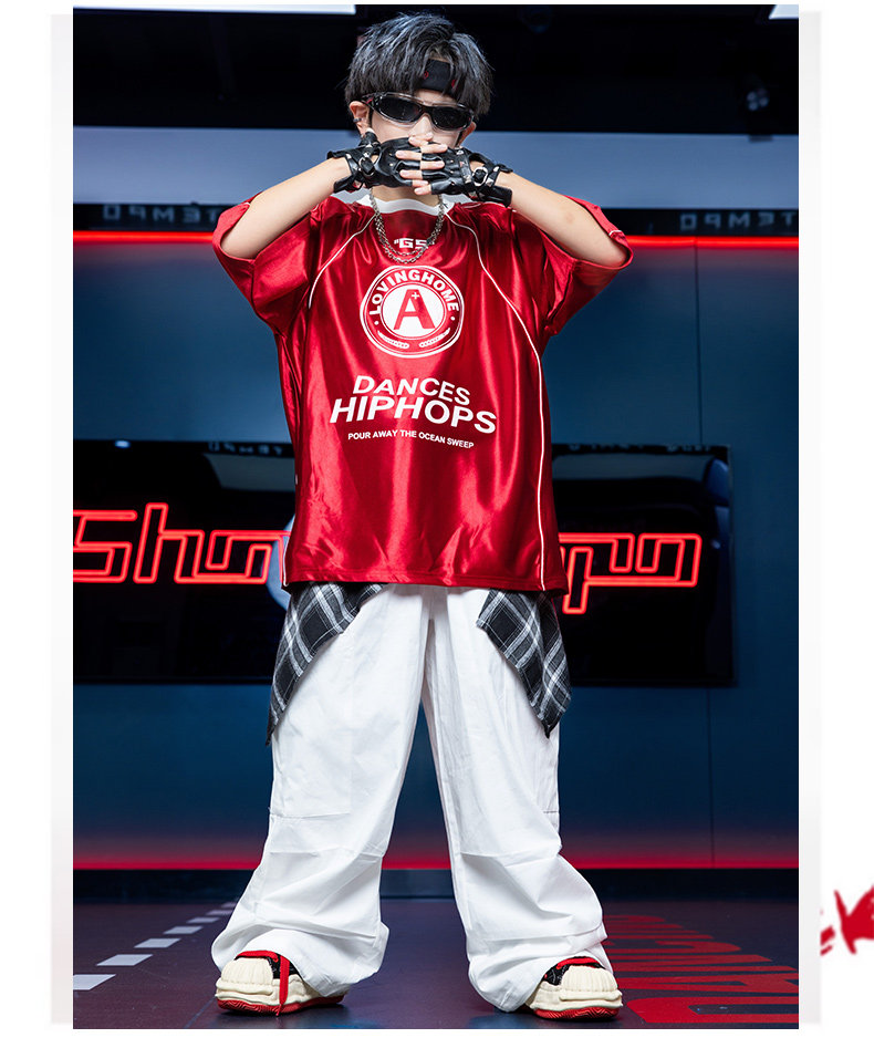 儿童演出服hiphop街舞童装炸街男童潮服套装夏季架子鼓表演服女童 — 23