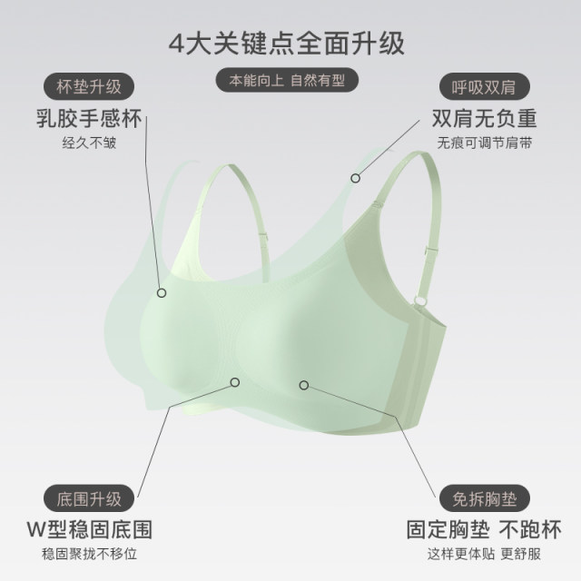 5UT ບໍ່ມີຂະຫນາດ underwear ຂອງແມ່ຍິງ bra seamless bra ຄົງຈອກກິລາ sling ງ່າຍດາຍບໍ່ມີ rims bra ກັບຄືນໄປບ່ອນທີ່ສວຍງາມ