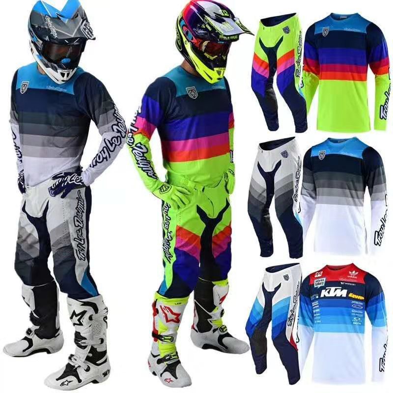 New fluorescent green TLD off-road fall-proof riding suit venue motorcycle training competition motorcycle racing clothing pants
