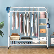 Clothes hanger floor bedroom inner single lever cool sunburn clothes hanger home folding clotheshorse Balcony Simple Clothes Rack