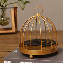 Mongolian Bag Creative Mosquito Incense Frame Round Bird Cage mosquito-repellent incense frame Fire-proof No leakage of ash Mosquito Coil Pan Anti-Burn Separable