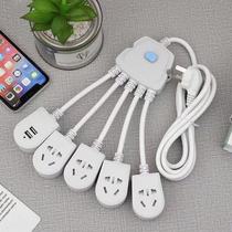 Multifunction plug-in-one-turn-four expansion usb socket converter with wire patch panel for copper wire plug-in safety door