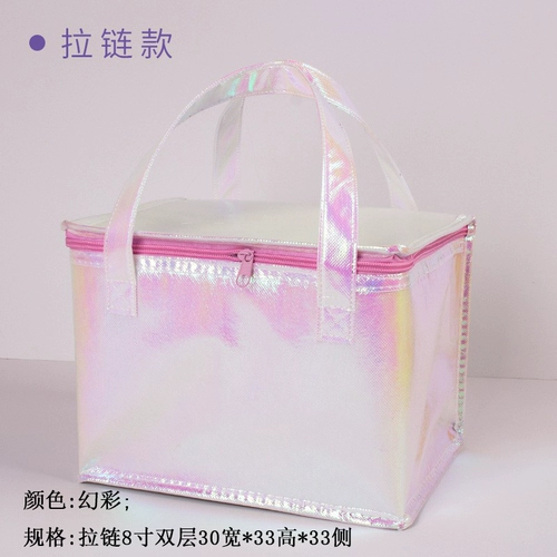 Сумка для торта на день рождения для вынос. Выделенная посылка в холодильнике с алюминиевой фольгой интенсивная рука для защиты пакета со консервацией холодного сохранения